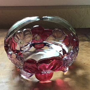 Vintage Candy Basket Crystal 5x3"
